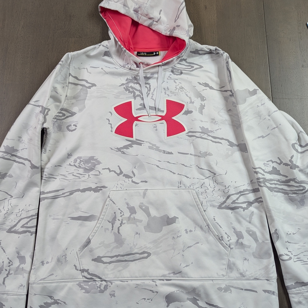 Under Armour Camo Hoodie with Pink Accents
